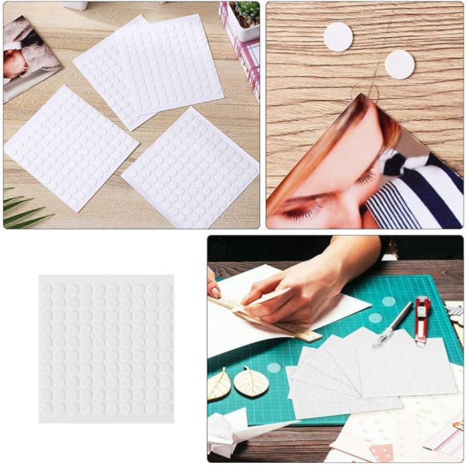 STOBOK 800pcs Double-Sided Adhesive Dots Removable Wall Adhesive for Sound Panels and Traceless Tape for Various Including
