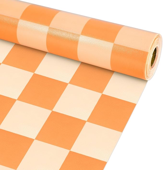 Hippie Orange Bulletin Board Roll Reusable Waterproof Erasable Bulletin Board Wrinkle Resistant Poster Non-Woven Fabric Bulletin Board Roll for Classroom Decor Wrap Crafts DIY Crafts 15.55" x12ft