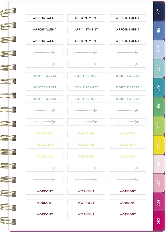 AT-A-GLANCE 2027 Planner, Simplified by Emily Ley, Weekly & Monthly, 5.5" x 8.5", Nostalgia Pink (EL60-200-27)