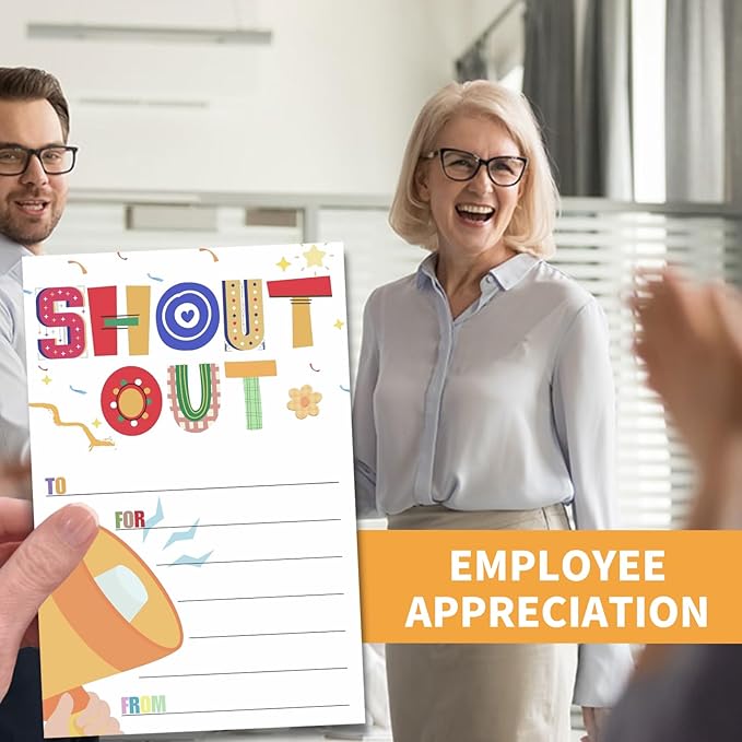200 Count Shout Out Cards for Employees,Office Staff,4×6 Inch Encouragement Card for Teachers and Students-Appreciation and Recognition RewardCard for School or Work Bulletin Board