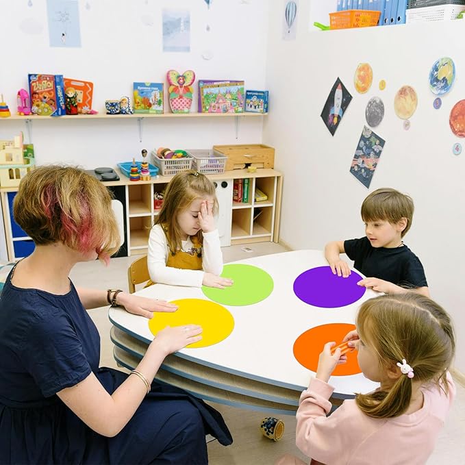 Colorful Dry Erase Dots Circles Whiteboard Marker Removable Stickers Spots Wall Decals for School Classroom Teachers Students Table & Desk, 20 Pack