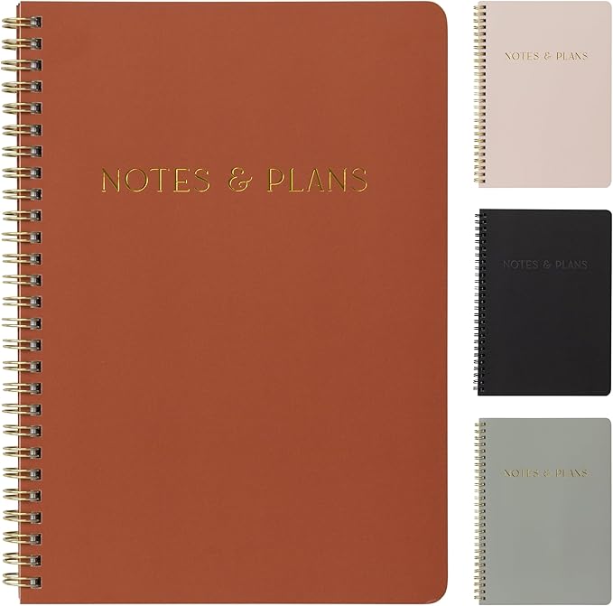Beautiful Daily Planner And Notebook With Hourly Schedule - Aesthetic Spiral To do List Notepad to Easily Organize Your Tasks And Appointments - Stylish Book And School Or Office Supplies For Women