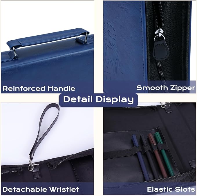XKDOUS 20 Pcs Men's Bible Cover Kit Leather Carrying Book Cases Large Bible Bag with Handle, Study Supplies Carrier Organizer Father Day Christian Gift for Dad, Mom, Men, Women