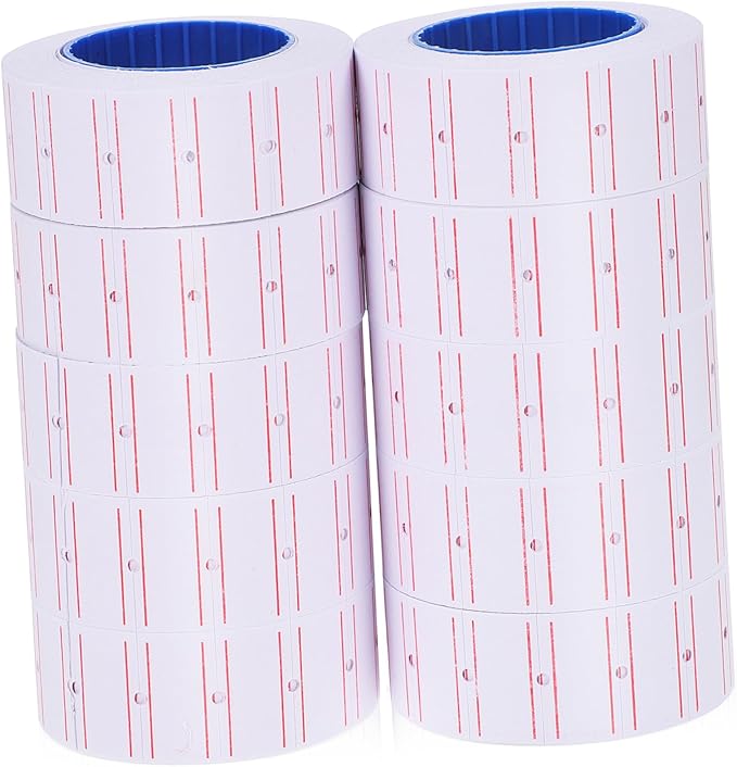 Veemoon 10rolls Self-Adhesive Price Tags Key Labels Tags for Retail Organizing Price Paper Signs Stickers Highly Visible Sticker for Supermarket
