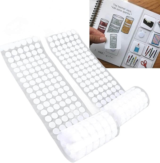Strong Self Adhesive Dots Tapes, Circular Small Circle Dots Stickers, White with Fastener Round Tapes for Wall, Furniture, Fastener Round Tapes