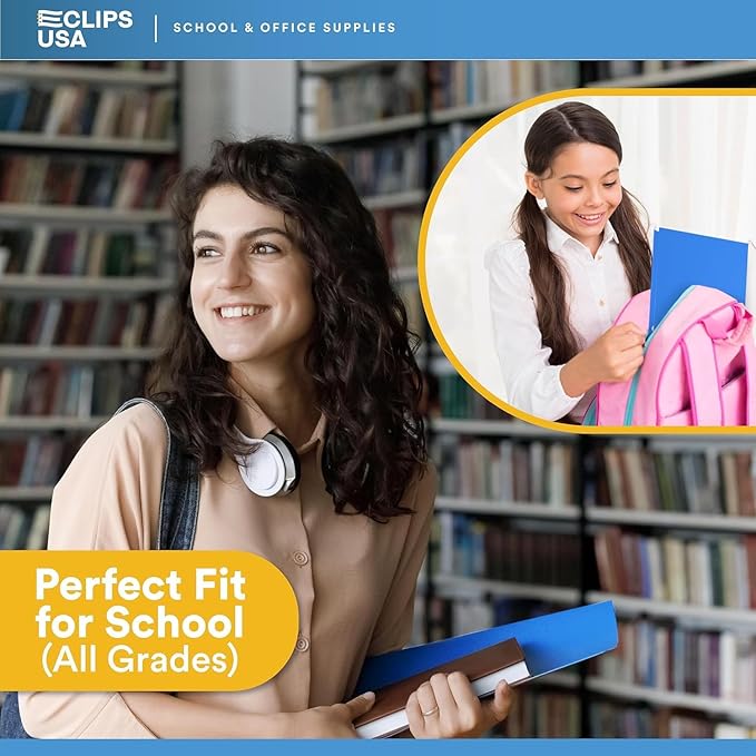 Folders with Pockets 2 Pocket Folders Bulk Holds 100 Sheets (50 Sheets Per Pocket) Assorted Colors Office School (200 Pack)