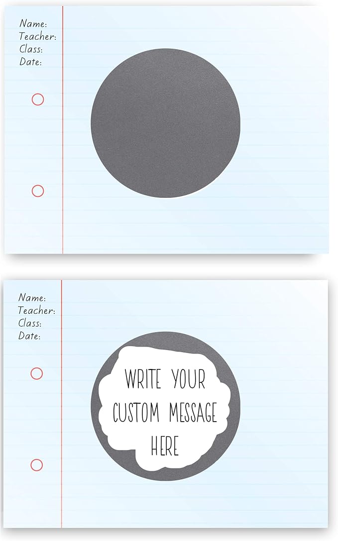 My Scratch Offs - 20 Pack Scratch Off Card Notebook Paper DIY Make Your Own for Rewards, Games, Gifts, Prizes for Academic Educational Environments and Homeschool