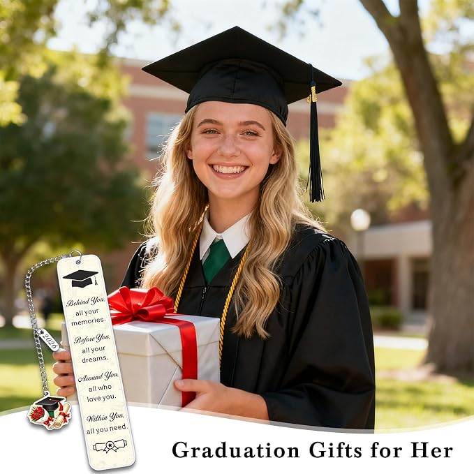 Senior Gifts for Girls 2026 College Graduation Gifts for Her Class of 2026 Gifts for High School Senior Graduation Gifts for Her Him Graduation Bookmarks for Girls Daughter College Student Essentials