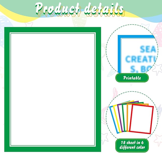 24 Sheets Science Board Supplies 18 Self Adhesive Presentation Science Subtitles & 6 Project Titles Board Sticker for School Office Supplies(Colorful)