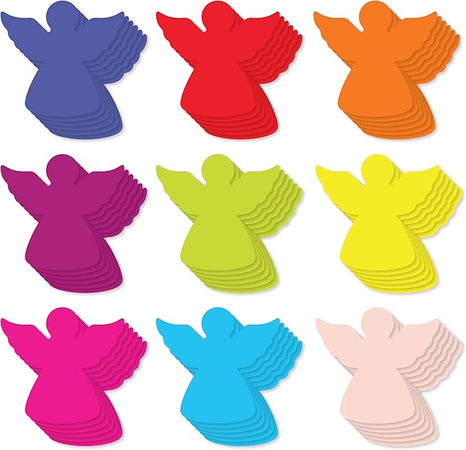 Paper Angel Cutouts 108pcs | Cut Out Shapes for Bulletin Board, Classroom, Decorations, Crafts