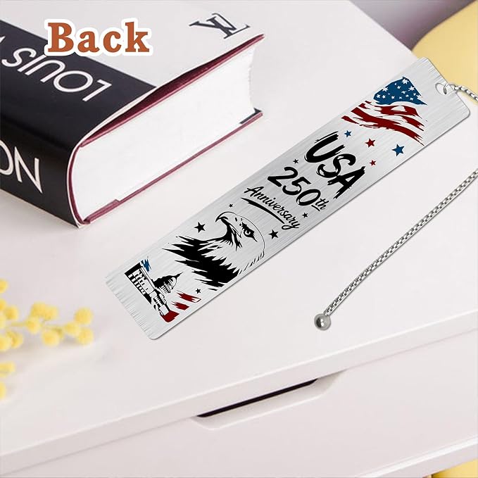USA 250th Anniversary Decorations, 1776-2026 America Bookmark, 250 Years Birthday Patriotic Gifts