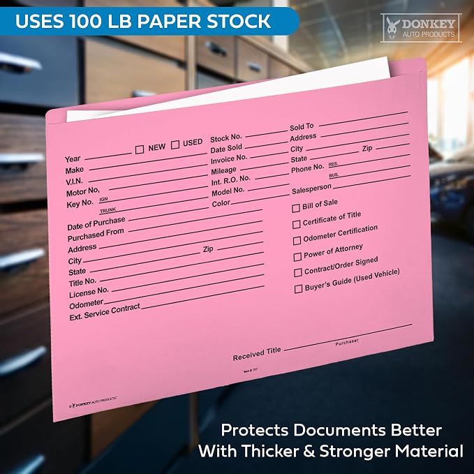 Printed Heavy Duty Deal Jackets – Pink (100 Shrink Wrapped)