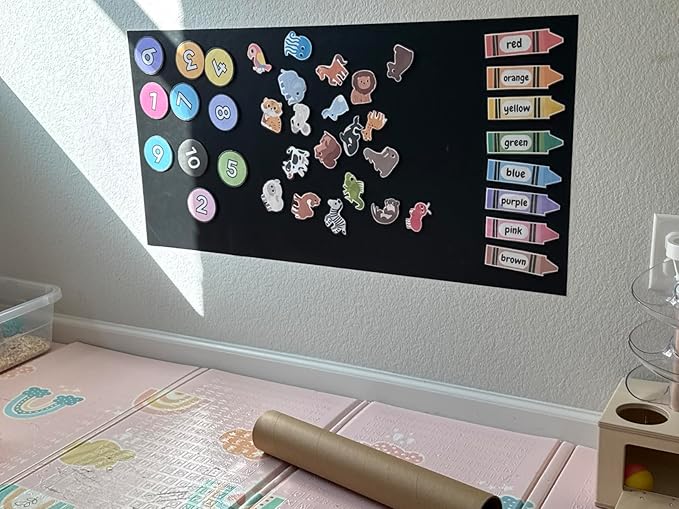 Magnetic Chalkboard Wallpaper Peel and Stick 40" x 18", Self-Adhesive Chalkboard Contact Paper with Starter Kit - Ideal for Playroom Home Classroom