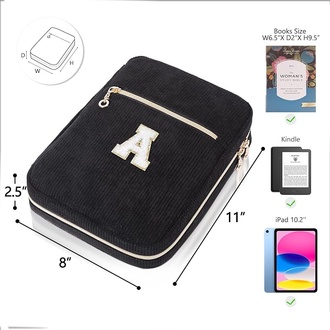 Bible Cover for Women, Initial Personalized Bible Gift Book Carrying Case for Study Suppliers & Accessories