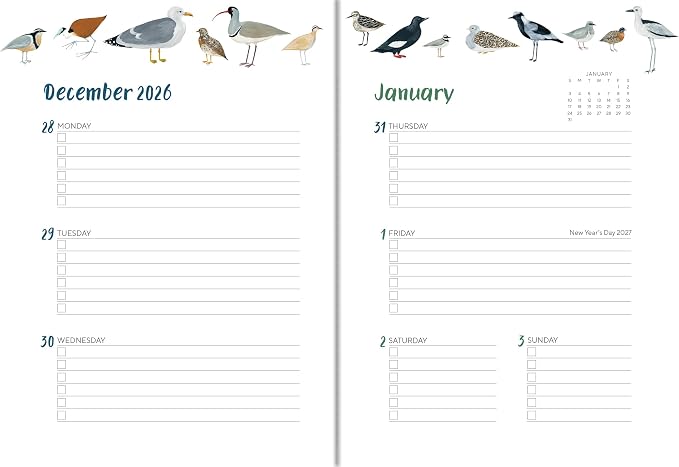 High Note 2027 Planner, 17-Month Weekly & Monthly Flexible Cover Calendar Book with Goal & Project Planning Pages, August 2026 – December 2027, 5.75" x 7.5", Orders of the Animals