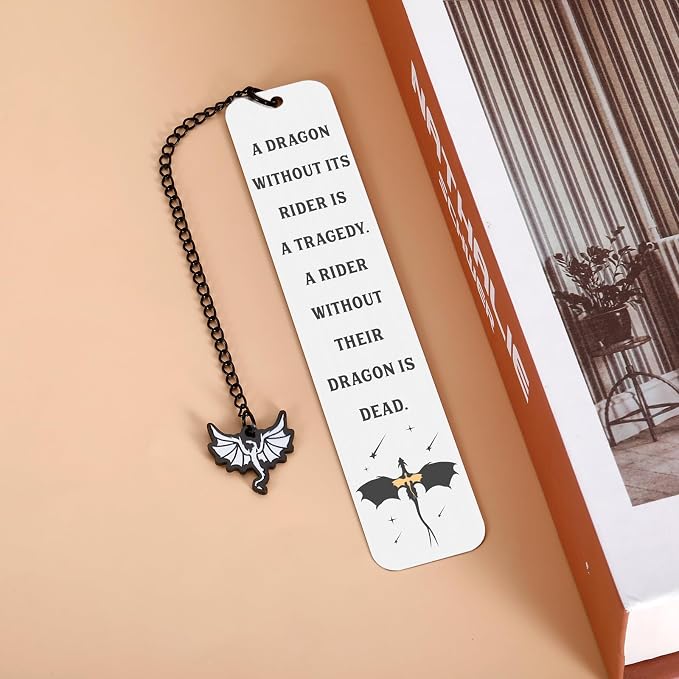 Dragon Bookmark for Reading Women Men, Dragon Merch Book Dark Romance Merch Merchandise for Readers Book Lovers Nerds, Christmas Birthday Book Club Gifts for Fans Women Reading Accessories