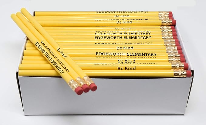 Pencil Guy Promotional Personalized Imprinted Round Pencils.-1000 per box