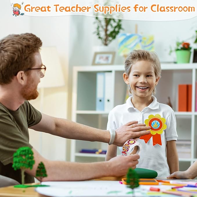 Outus 3 Rolls Motivational Stickers for Kids, 1500 Pcs Inspirational Cartoon Reward Stickers Teacher Supplies for Potty Training School Classroom Students Prizes, 24 Designs(Classic Style)