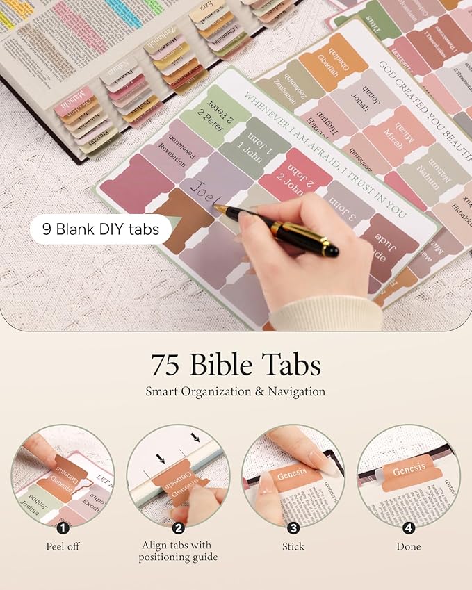 BellaHold Bible Cover Case for Women, Large Bible Bag with Detachable Strap & Bible Study Supplies, 12 Highlighters, 6 Colored Gel Pens & 75 Bible Tabs, Christian Gifts for Women (Beige Wheat Grass)