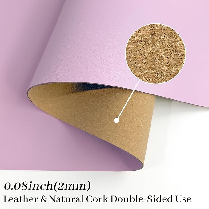 Bloss Purple Desk Mat, Leather Desk Pad, Desk Matt for Desktop, Waterproof Desk Pad Mat, Computer Mat for Office Work/Home/Decor/Desk Protector/Cover(31.5 x 15.7 Inches)