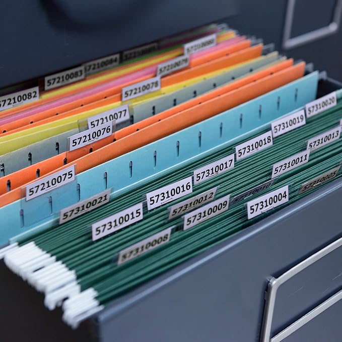 720 Pieces Blank Tab and Inserts Hanging File Paper Tab Inserts(5.2 x 1.5 cm/ 2 x 0.6 Inch)