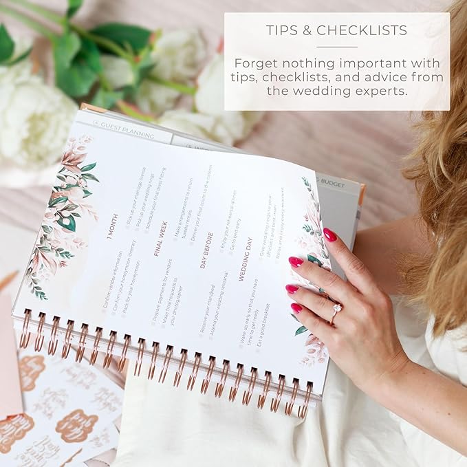 Clever Fox Wedding Planner – Notebook Organizer for Bride – Wedding Planning Binder Book with Pockets – Engagements Gift, 10x11″ (Pearl)