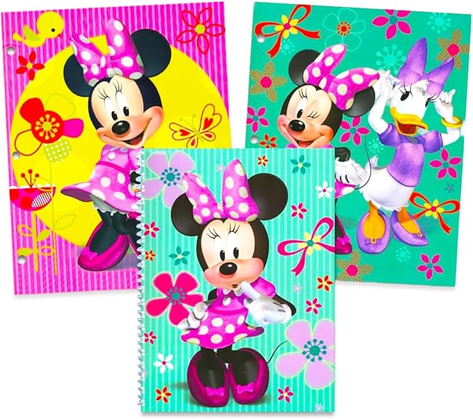 Minnie Mouse School Supplies Value Pack Set - Bundle with Disney Folder, Notebook, Erasers, Stickers, and More | Minnie Back to School Classroom Set