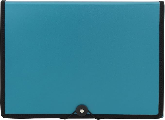 Office Depot® Brand Plastic Expanding File, 7 Pocket, Expansion 6", 8 1/2" x 11", Letter, Blue, Pack of 1