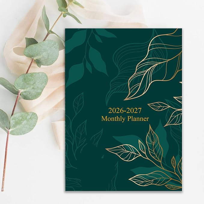 2026-2027 Monthly Planner - 18 Months Calendar from July 2026 - December 2027, Monthly Planner 2026-2027 Easy to Organize Your Daily Life, 5.8" x 8.3", Gold Leaf