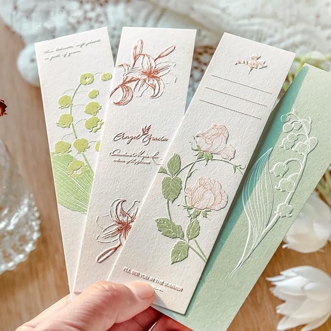 Doraking 20PCS Nature Themed Paper Bookmarks for Book Lovers, Boxed Bookmarks Set as Gifts for Students(Natural Imprinting)