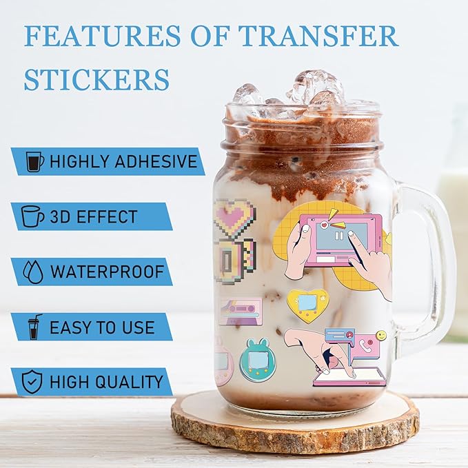 UV DTF Transfer Cup Sticker - 10 Sheets Autism Awareness UV DTF Cup Wraps for 16 oz Glass Cups, Waterproof Autism Colorful UV DTF Transfer Stickers, Personalized DIY Water Bottle Decals Crafts Gifts