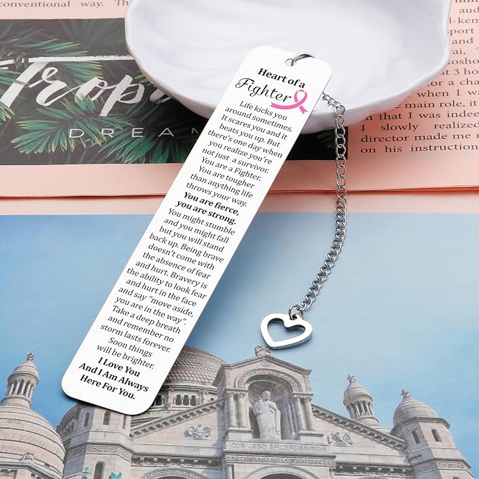 Breast Cancer Survivor Gifts, Breast Cancer Gifts for Woman, Cancer Care Gifts for Women, Cancer Comfort Gifts, Breast Cancer Bookmark Gifts, End of Chemo Gifts, Bookmark Gifts for Cancer Patients