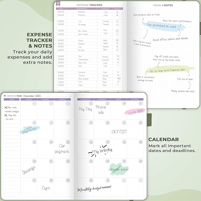 Clever Fox Bi Weekly Budget Planner – Undated Financial Organizer Book – Expense Tracker, Budgeting & Bill Notebook, A5 (Cypress)