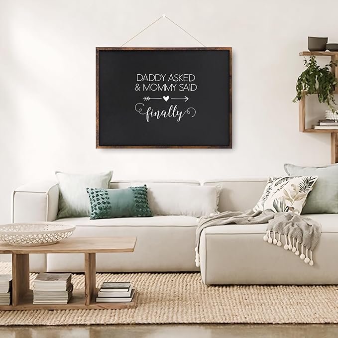 Magnetic Chalkboard, 20x30 Inches Blackboard for Wall, Black Dry Erase Board for School, Office, Home, Bar and Restaurant Menu