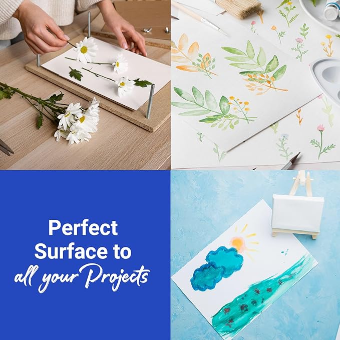White Heavyweight Poster Board, 2-Sided 22x28 for School Projects, Arts & Crafts, Water & Fade Resistant Posterboard for Signs & Presentations, 24 Count