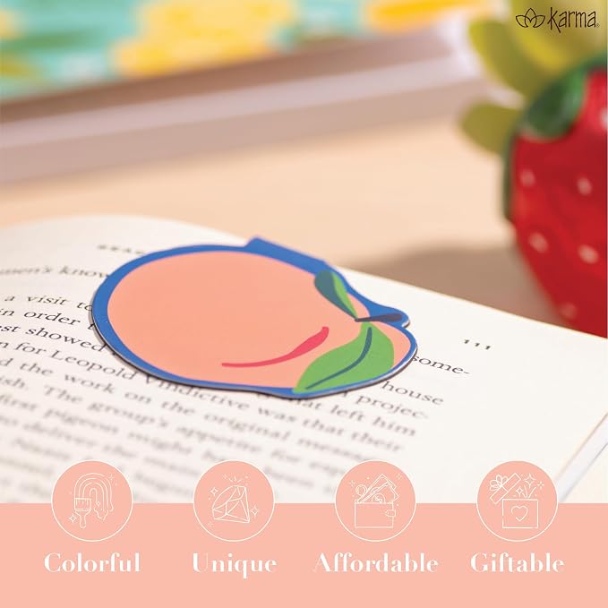 Karma, Magnetic Bookmarks Set of 3, Cute Bookmarks for Women, Page Markers for Students Teachers Reading, Teapots