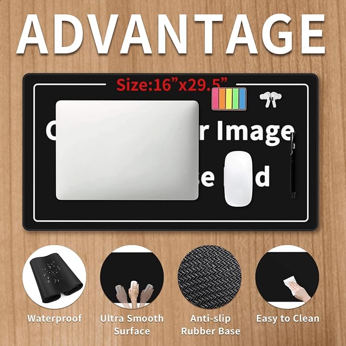Custom Mouse Pad, 16 * 29.5in Custom Mouse Pad, Customize Desk Pads, Cute Desk Mat, Personalized Gifts, Office Desks Accessories, Gaming, Office Supplies, Computer Mats for Desktop
