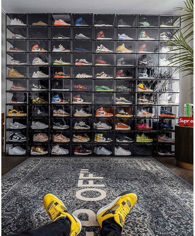 Crep Protect Crates Shoe Storage Box - Ultimate Sneaker Crates 2.0, Shoe Organizer, Stackable Shoe Crates (2 Crates Per Pack)