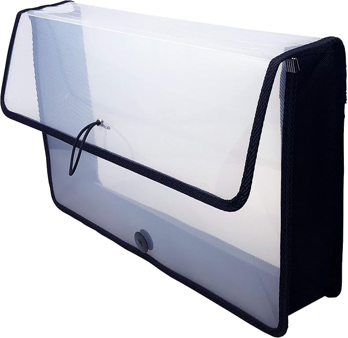 Lion Expand-N-File Poly Expanding Wallet, Legal, 16" x 10" x 0.5" (Max. Capacity 3"), Clear, 1ea. (48170-CR)