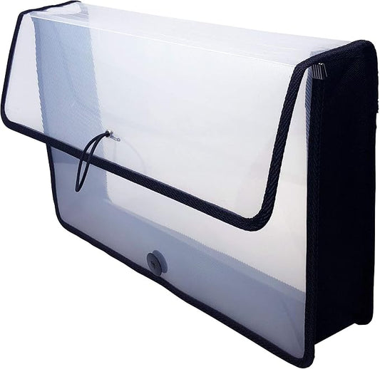 Lion Expand-N-File Poly Expanding Wallet, Legal, 16" x 10" x 0.5" (Max. Capacity 3"), Clear, 1ea. (48170-CR)