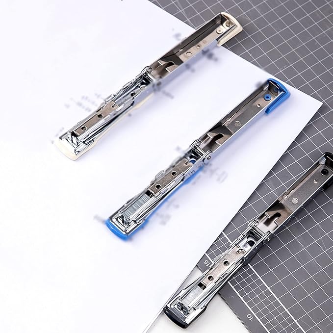 Liudan Stapler Stapler Set Durable Metal Portable Stapler 15 Sheets Capacity Classroom or Desktop Accessories Bule Grey Color Office Stapler (Color : C)