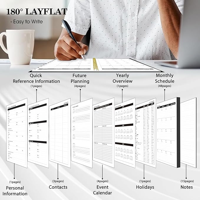 2026-2028 Monthly Planner - 2 Year Monthly Planner Calendar 2026-2028, Jul 2026 - Jun 2028, 8.5" x 11", 24 Months, Spiral-Bound, Tabs, Holidays, Notes, Ideal for School Office Home Planning
