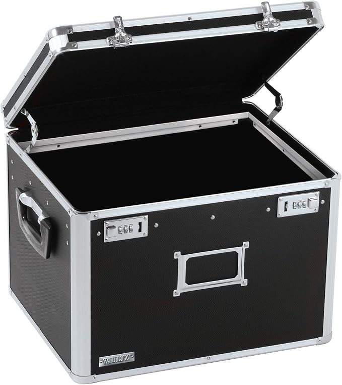 Vaultz Locking File Storage Chest, Two-Handled, Letter/Legal File Storage