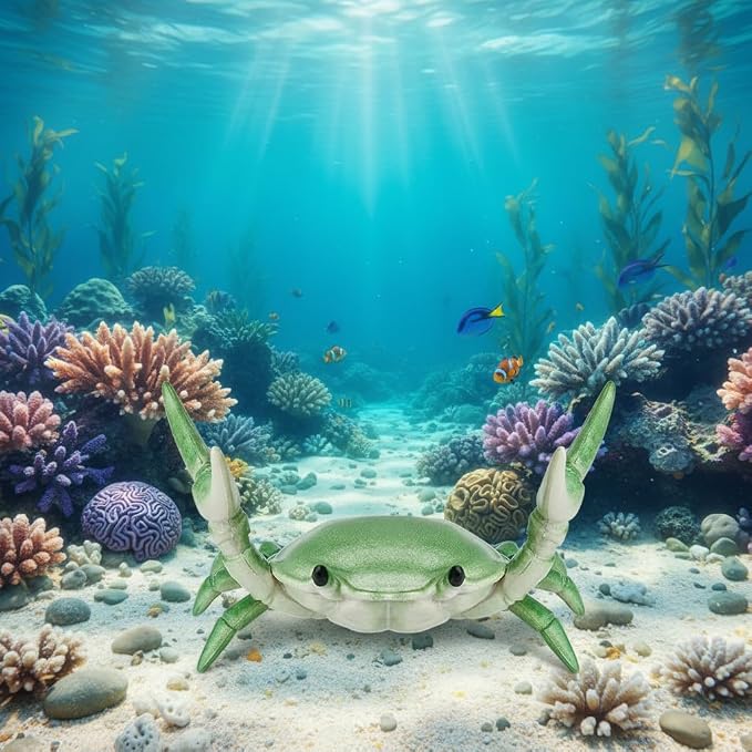1 Pc Green Creative Crab Pen Holder Weightlifting Crabs Pen Stand Storage Rack,Pencil Holders Desk Supplies Holders and Dispensers, Office Desktop Decoration, Desk Accessories and Workspace