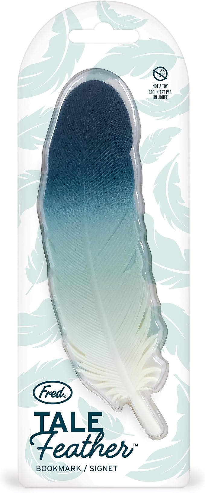 Genuine Fred Tale Feather Flexible Silicone Feather Page Marker with Soft Ombre Design, Lightweight Bookmark for Books, Journals and Planners