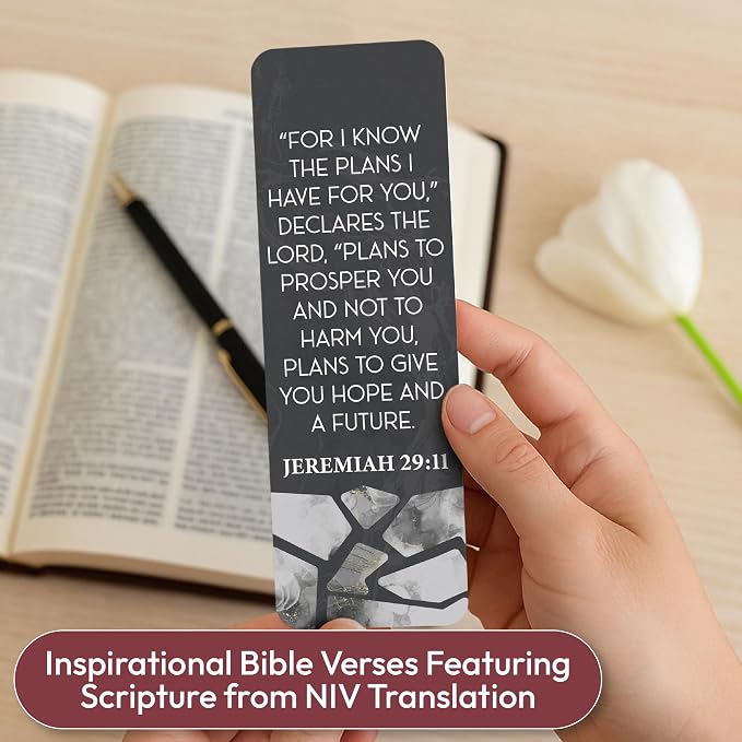 96 Bible Bookmarks with Bible Verses – Multiple Designs – Inspirational Christian Bookmarks for Women & Men – Bible Book Markers for Classroom, Bible Study, Church Supplies