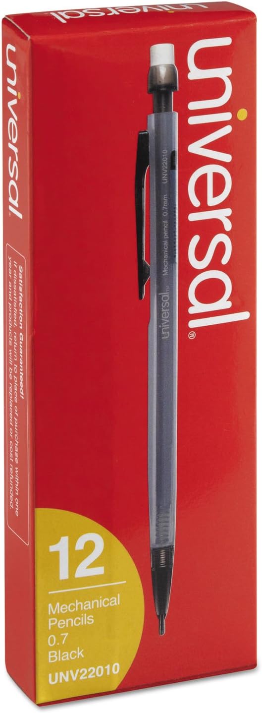 Universal Mechanical Pencil, 0.7 mm, Smoke Barrel, 12/Pack