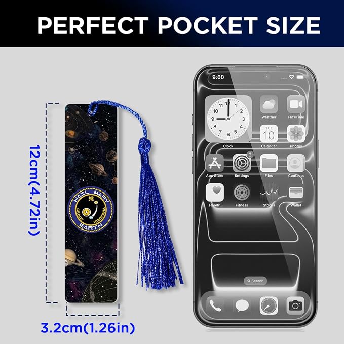 AICase for Project Hail Mary Merch Double-Sided Bookmark, for Movie Rocky Amaze Amaze Amaze Metal Bookmarks Gifts Accessories Stuff Merchandise for Fans Women Men Book Lovers Birthday Mothers Day