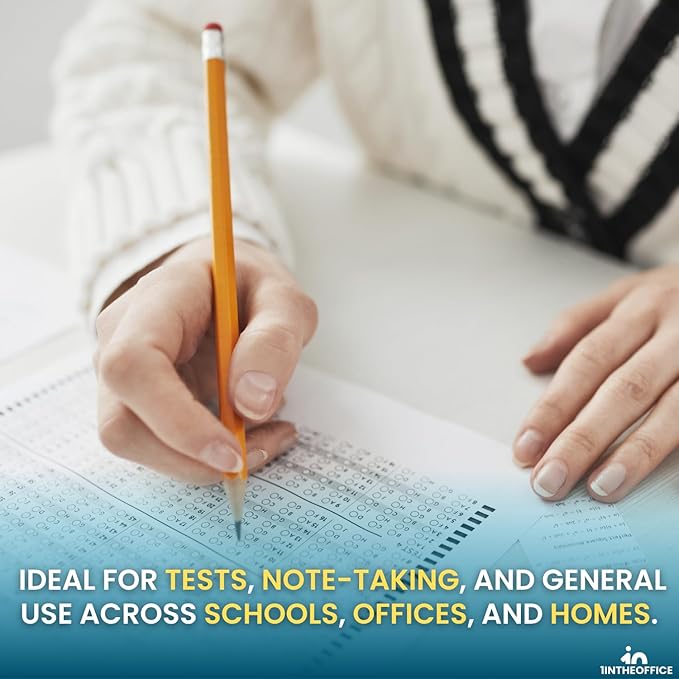 1InTheOffice Pre Sharpened Pencils #2, Pencils with Eraser, 2 HB, Wood-Cased, Black Lead, Yellow Barrel, 288 Pack