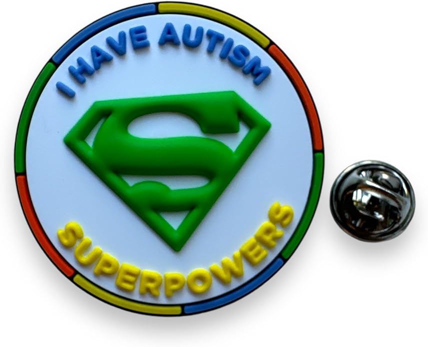 Autism Awareness 3D Silicone Pin Badge, I Have Autism Superpowers